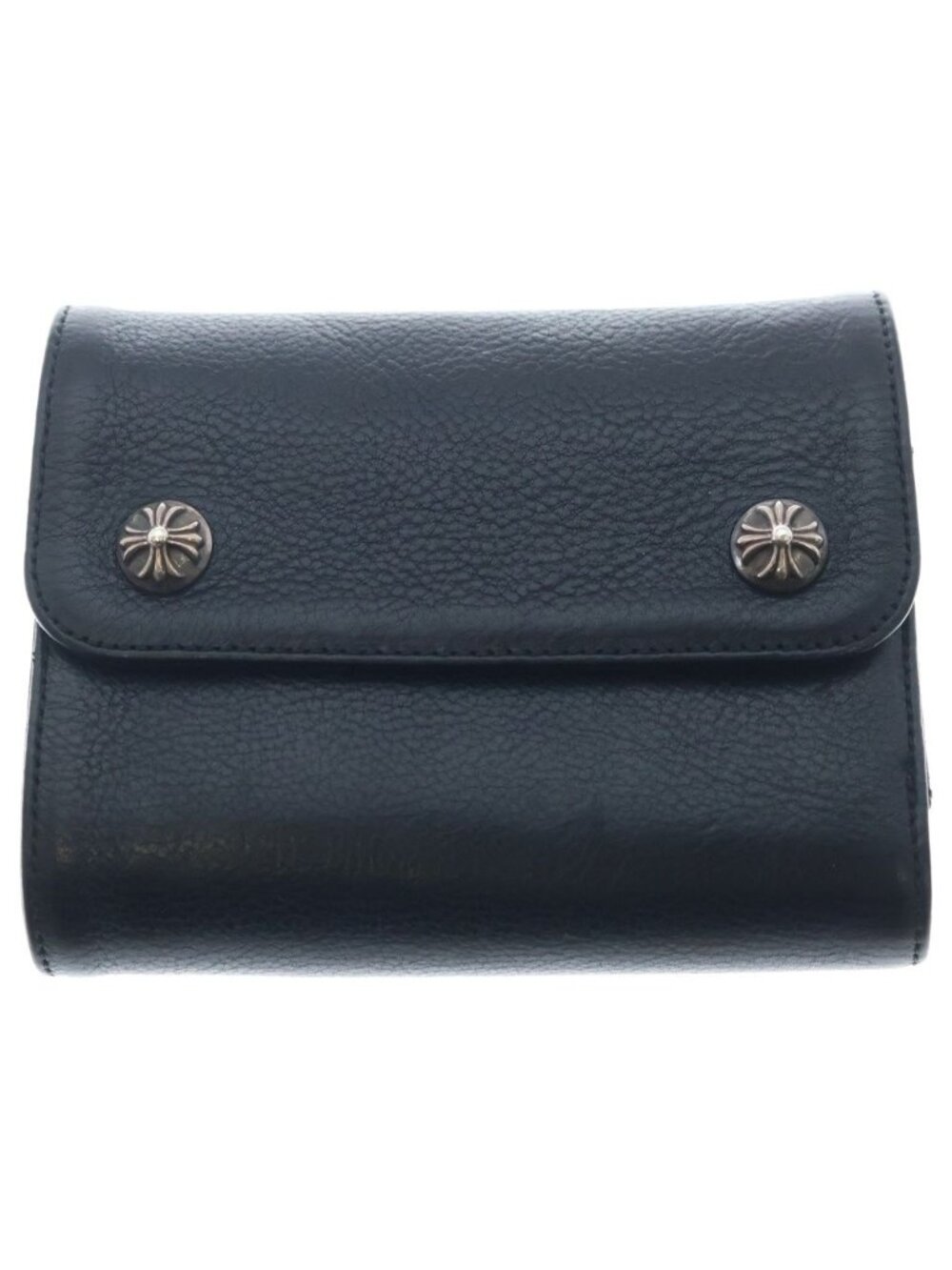 Chrome Hearts Wave Mini Leather Wallet Black